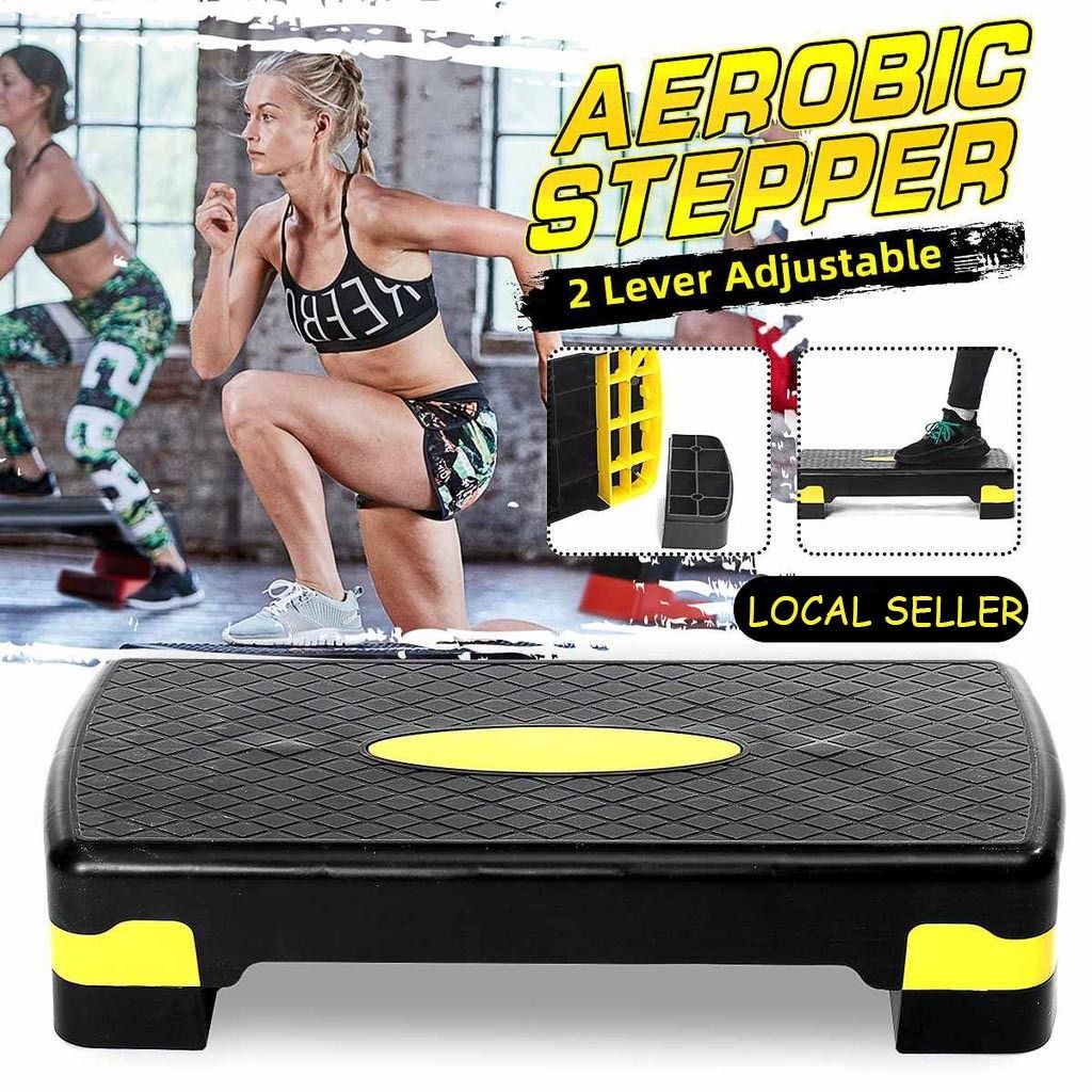 FREE DELIVERY Adjustable Aerobic Step Board Wide Surface Stepper Exercise Easy Height Versatile Platform Yoga Rhythm Step Sports Equipment Exercise Fitness Cardio Fitness Machines on Carousell