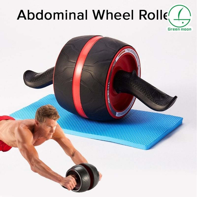 FREE DELIVERY Wheel Exercise Green Moon ABS Abdominal Roller Exercise Wheel Mute Roller For Arms Back Belly Core Trainer Sports Equipment Exercise Fitness Toning Stretching Accessories on Carousell