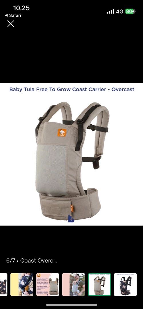 Gendongan SSC Baby Tula Ergonomic Baby Carrier Free to Grow Coast Carrier  Overcast