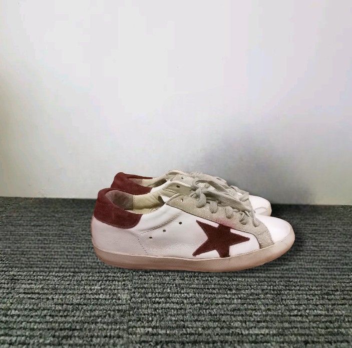 Golden goose superstar maroon