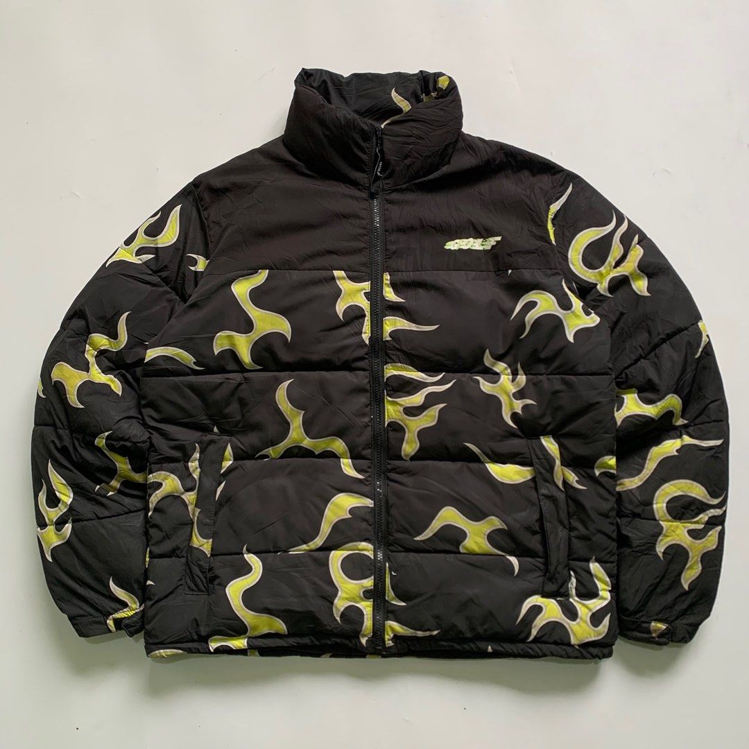 Golf Wang Flame Puffer Jacket Black Men s Fashion Coats Jackets