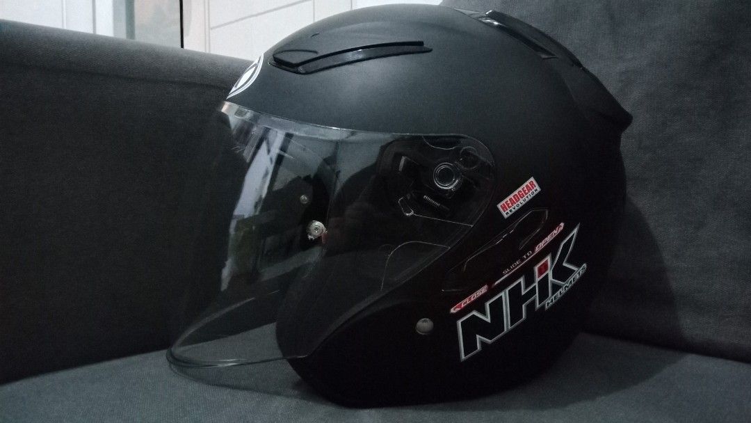Helm nhk half 2025 face double visor