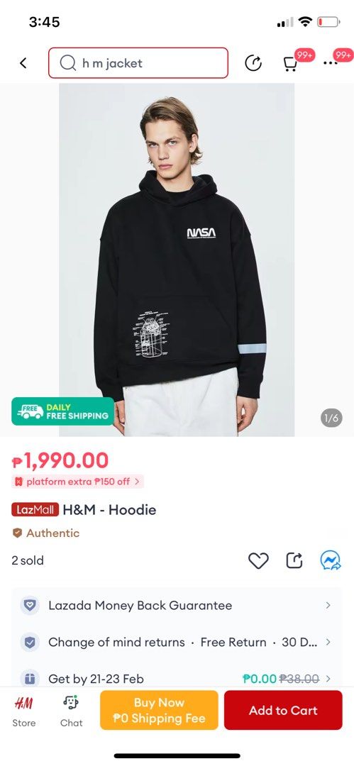 H M NASA hoodie Men s Fashion Coats Jackets and Outerwear on