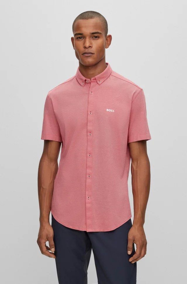 Mens hugo boss hotsell short sleeve shirt