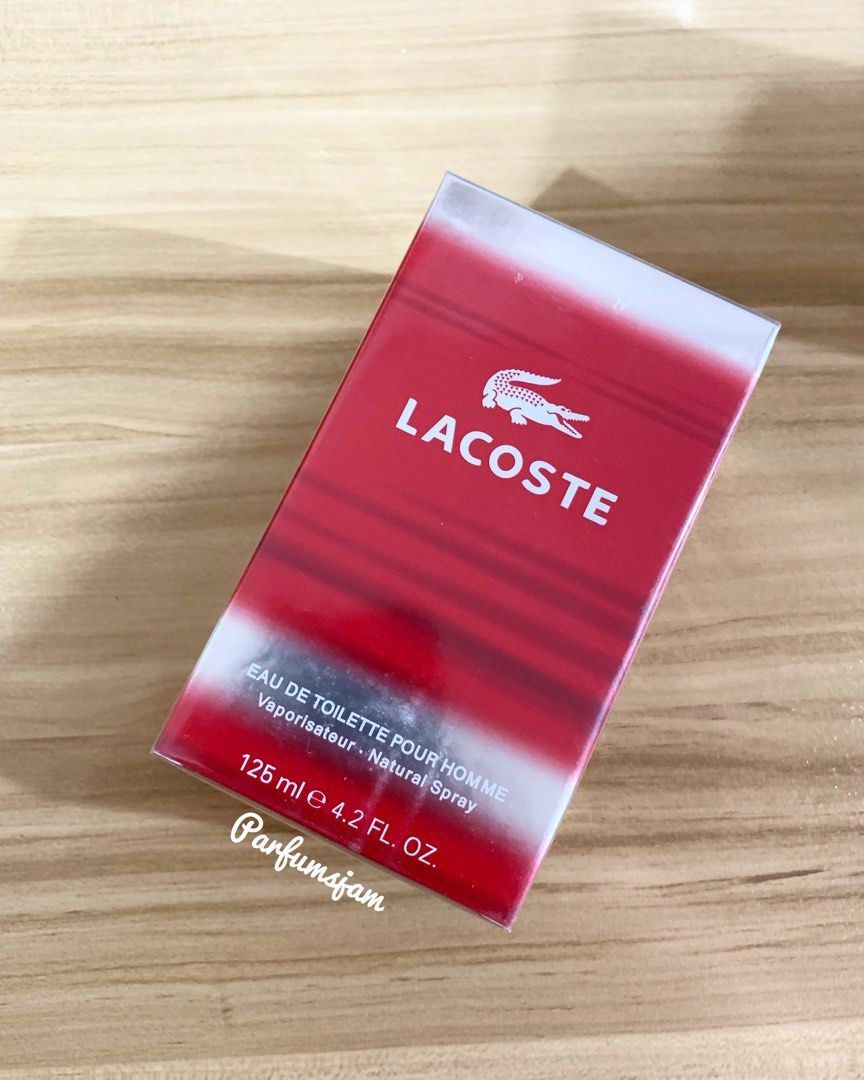 Lacoste Red Style in Play 100 (Category: Fragrance & Deodorants) located in San Jose del Monte. Submitted by parfumsjamm (Listing ID 1285847254, Image 1). Description: Guaranteed Authentic and oil-based perfumes 💯 See feedbacks on our instagram account: @parfumsjam✨ Get yours now! 🥰 @parfumsjam is not affliated with any brands posted on this account. Trademarks and copyright is entirely of the brand owners..