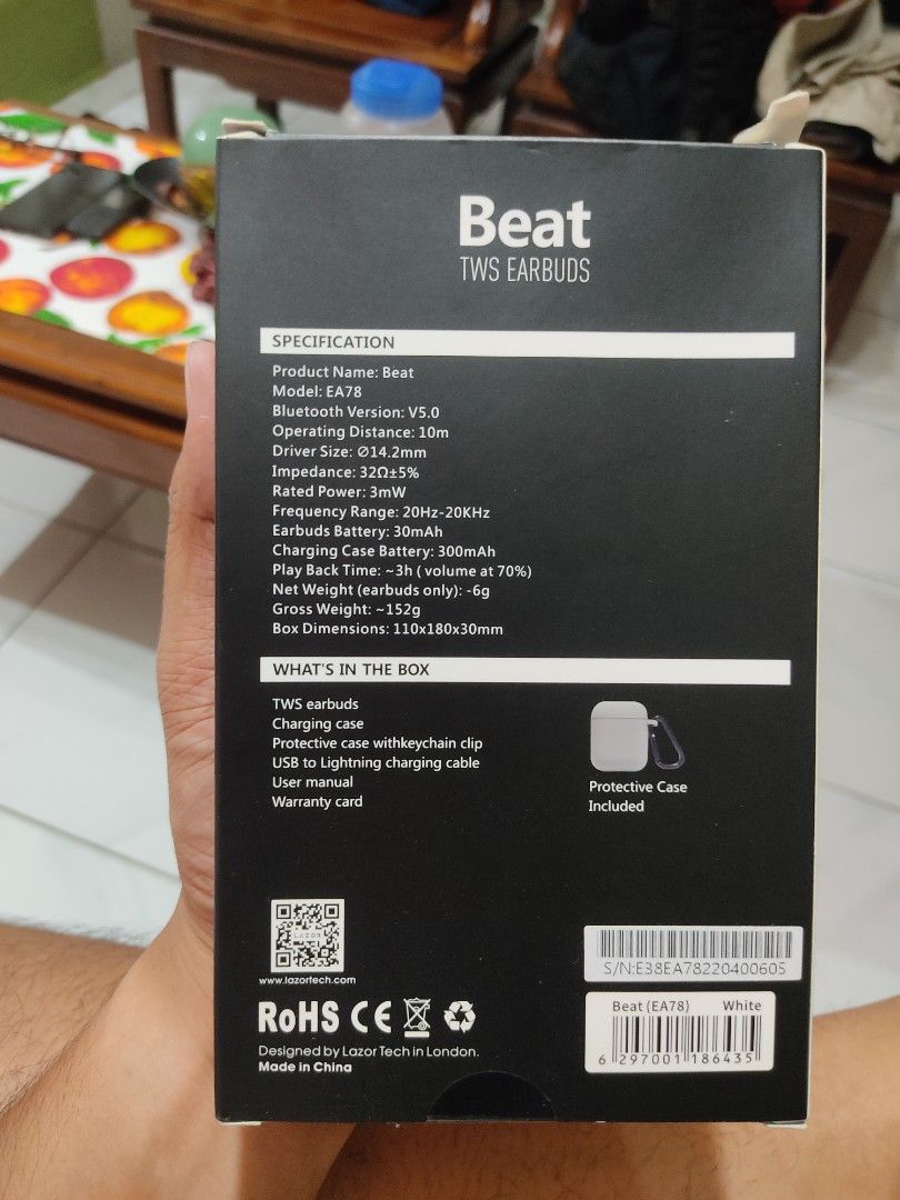 Lazor Beat TWS EARBUDS (Category: Earphones) located in San Mateo. Submitted by vill7r (Listing ID 1285951246, Image 2). Description: Selling Lazor Beat Earbuds Slight Negotiable Open to check if complete once then put back after Message for more details Loc: San Mateo/Laguna.