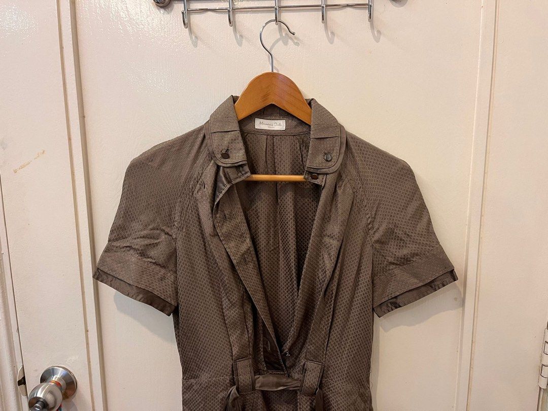 Massimo Dutti brown silk dress, Women's Fashion, Dresses & Sets, Dresses on  Carousell