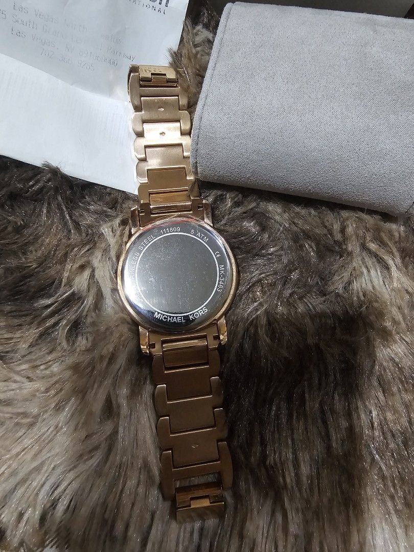 Michael Kors Rose Gold Logo Dial Watch