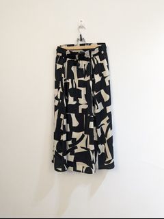 Monki Black & White Full Length Skirt