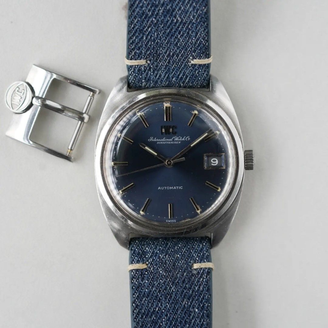 Navy Blue IWC Schaffhausen 1827 Cal.8541B Luxury Watches on