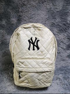 New Era White Quilted Backpack Bag