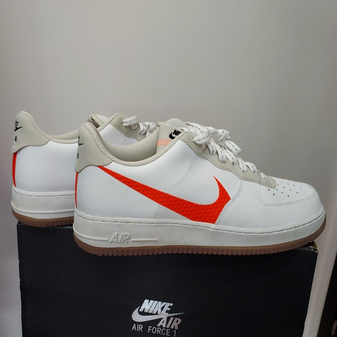 Nike air force 1 hot sale 07 lv8 white orange