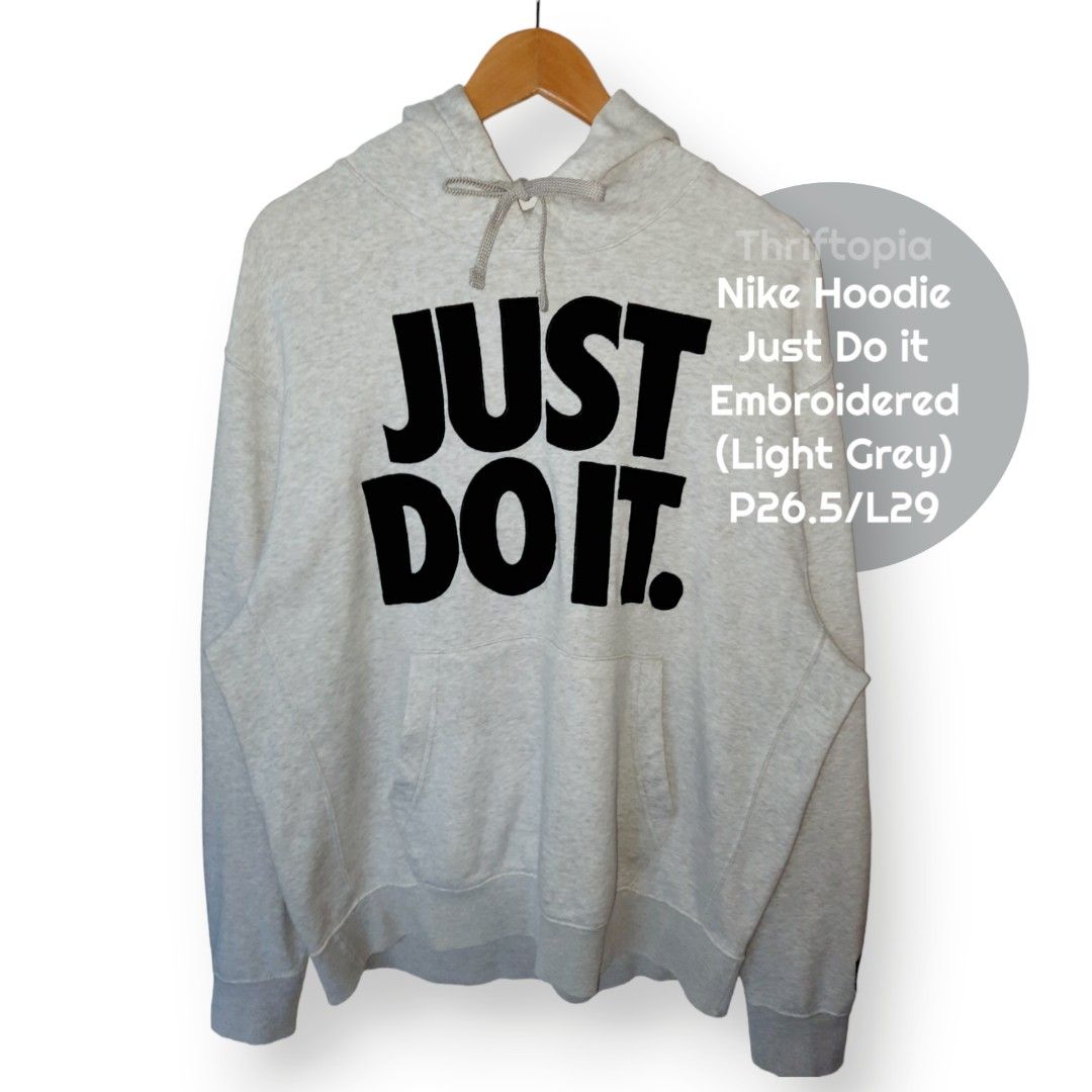 nike just do it embroidered hoodie