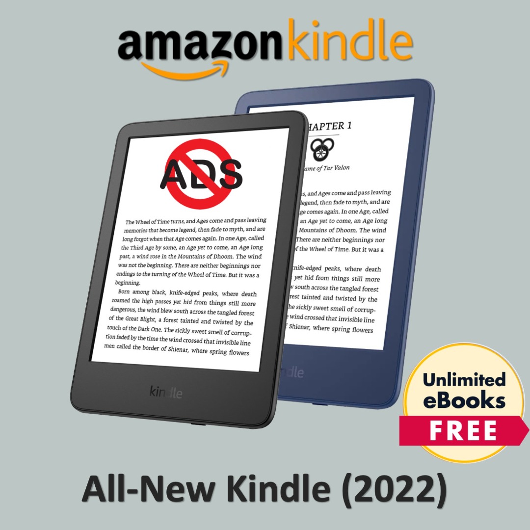 [No Ads] All-New Kindle (2022 Release) - 16 GB + 6