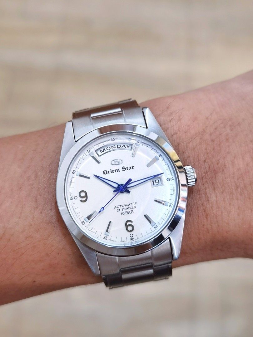 Orient Star Explorer Day Date WZ0011EV Cream Rare Automatic JDM no