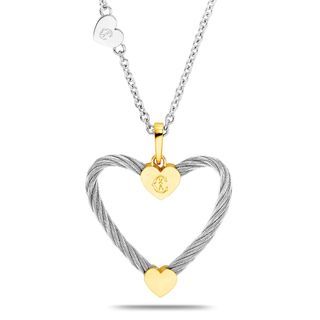 💯ORIGINAL CHARRIOL PASSION NECKLACE STEEL YELLOW GOLD
