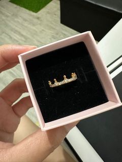 Authentic Pandora Clear Sparkling Crown Ring