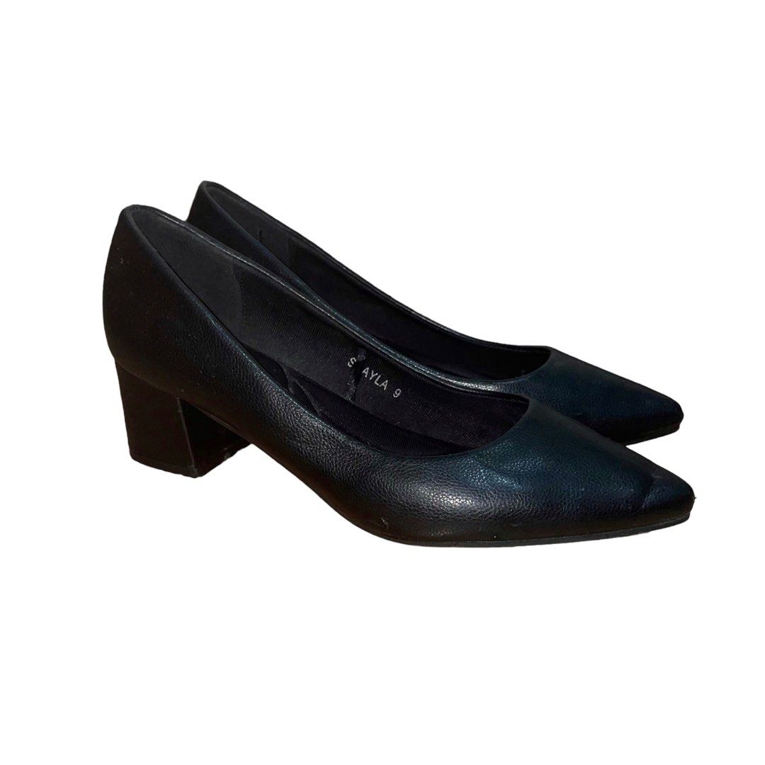 Parisian black shoes heels price hotsell