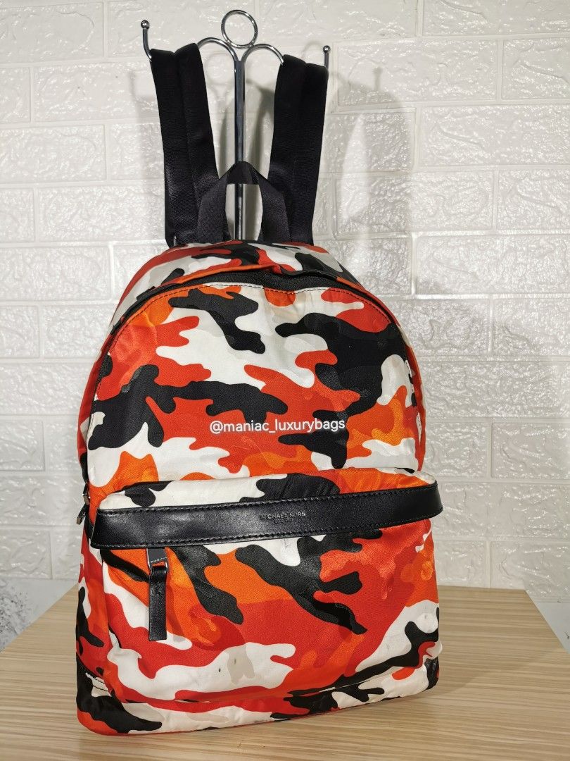 Preloved Backpack MICHAEL KORS KENT Camouflage Nylon Jacquard Backpack