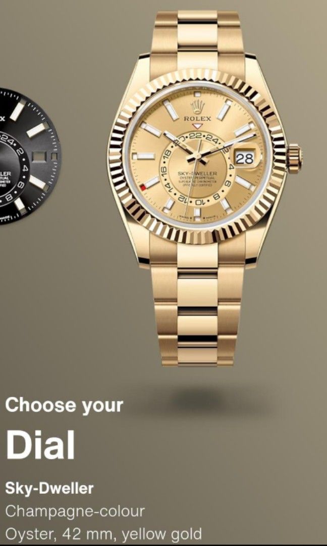 All gold rolex sales sky dweller