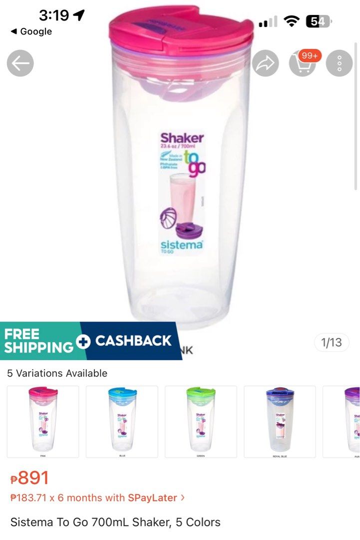 Sistema Shaker To Go 23.6oz, Clear Reviews 2024