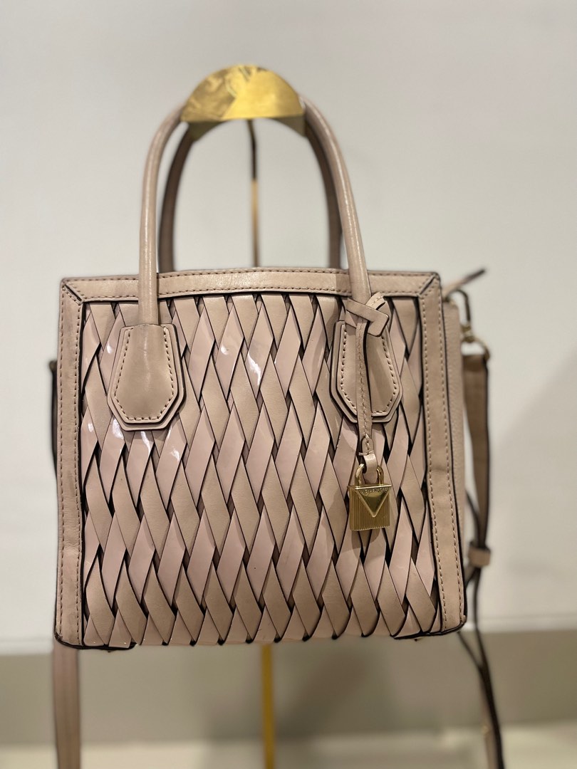 Woven Leather Tote Mercer Kors Studio Michael Kors Mercer Studio