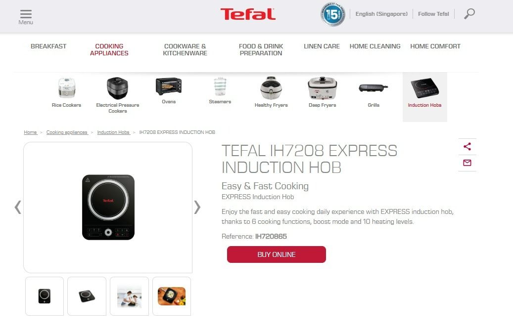 Tefal induction cooker ih7208 online