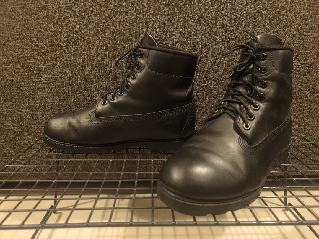 Timberland 6 Inch Basic Waterproof Black Smooth Leather Men s Boots 10069 UK9 US9.5