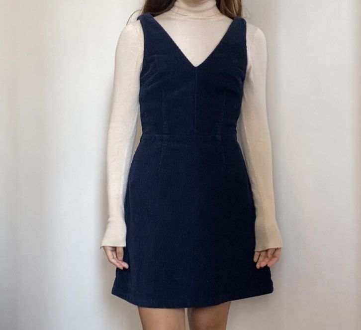 Cord pinafore dress topshop store