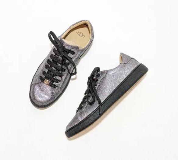 UGG Milo Glitter Sneakers in Gunmetal US 6.5 Women s Fashion
