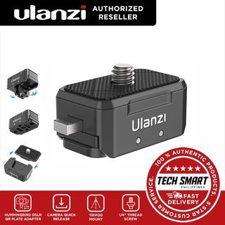 ULANZI R072 Hummingbird DSLR QR Plate Adapter Camera Quick Release Tripod Mount for Go pro Hero/DJI Zhiyun Gimbals/DJI Osmo Action/insta360/ Canon/Sony/Nikon