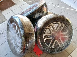 UNUSED Goodyear Tires and Mags Set Still with BLUE LINE