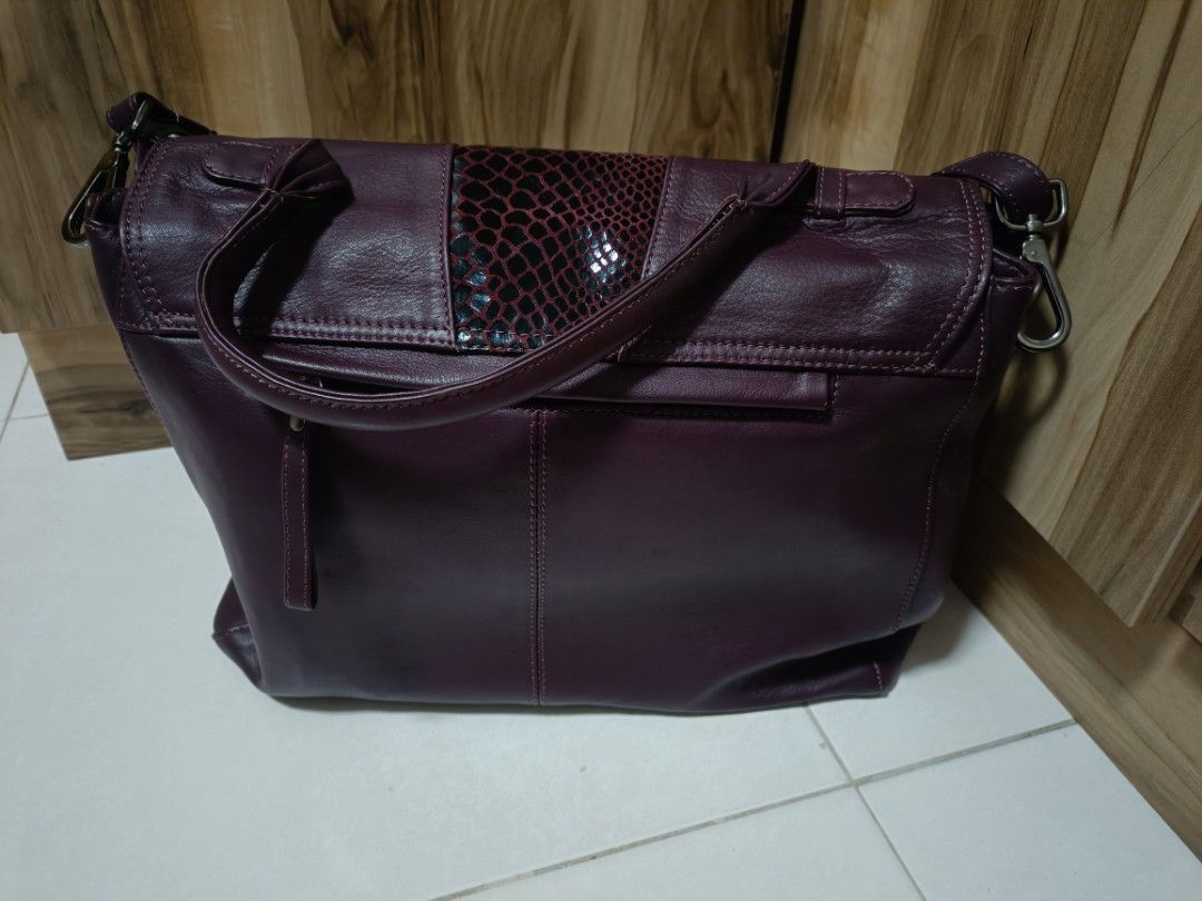 Urbancode leather crossbody saddle bag. Color:... - Depop