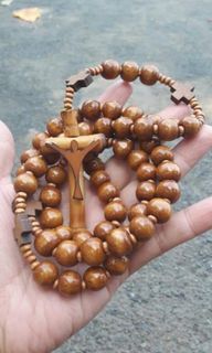 Vintage wooden with Bamboo crucifix rosary