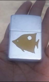 Vintage zippo fish silver plated ligther