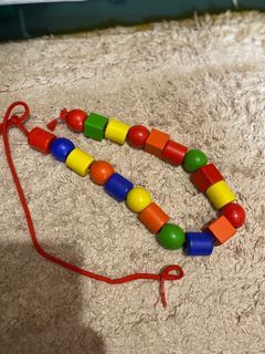 Wooden beads montessori play