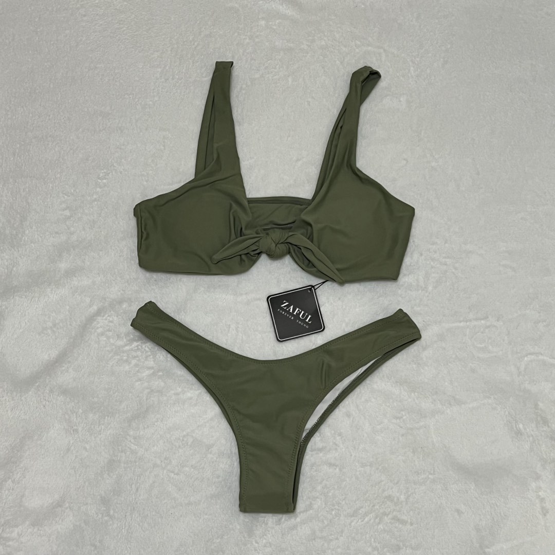 Zaful Army Green Bikini Swimsuit Small on tag Women s Fashion