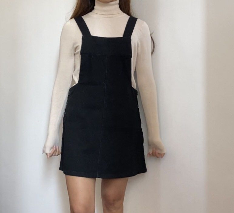 Zara Denim Pinafore Dress Zara Denim Pinafore Dress, 女裝, 連身裙