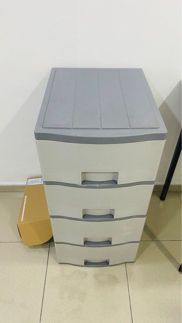 Plastic Drawer Beige 4 drawers