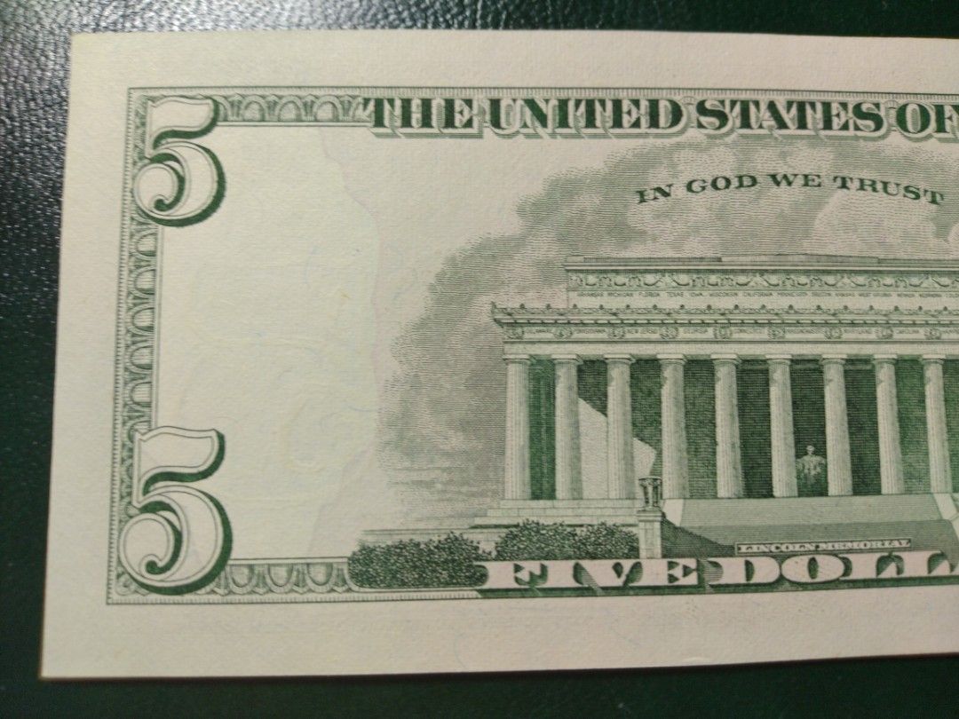 五元 美鈔 | 2006 早期 美國 五元鈔 美金 美鈔 舊鈔 紙鈔 鈔票 紙幣 5元 United States five-dollar ...