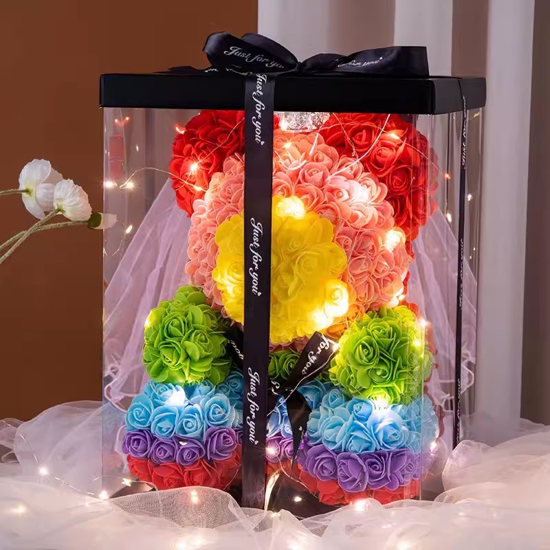Rainbow rose bear store