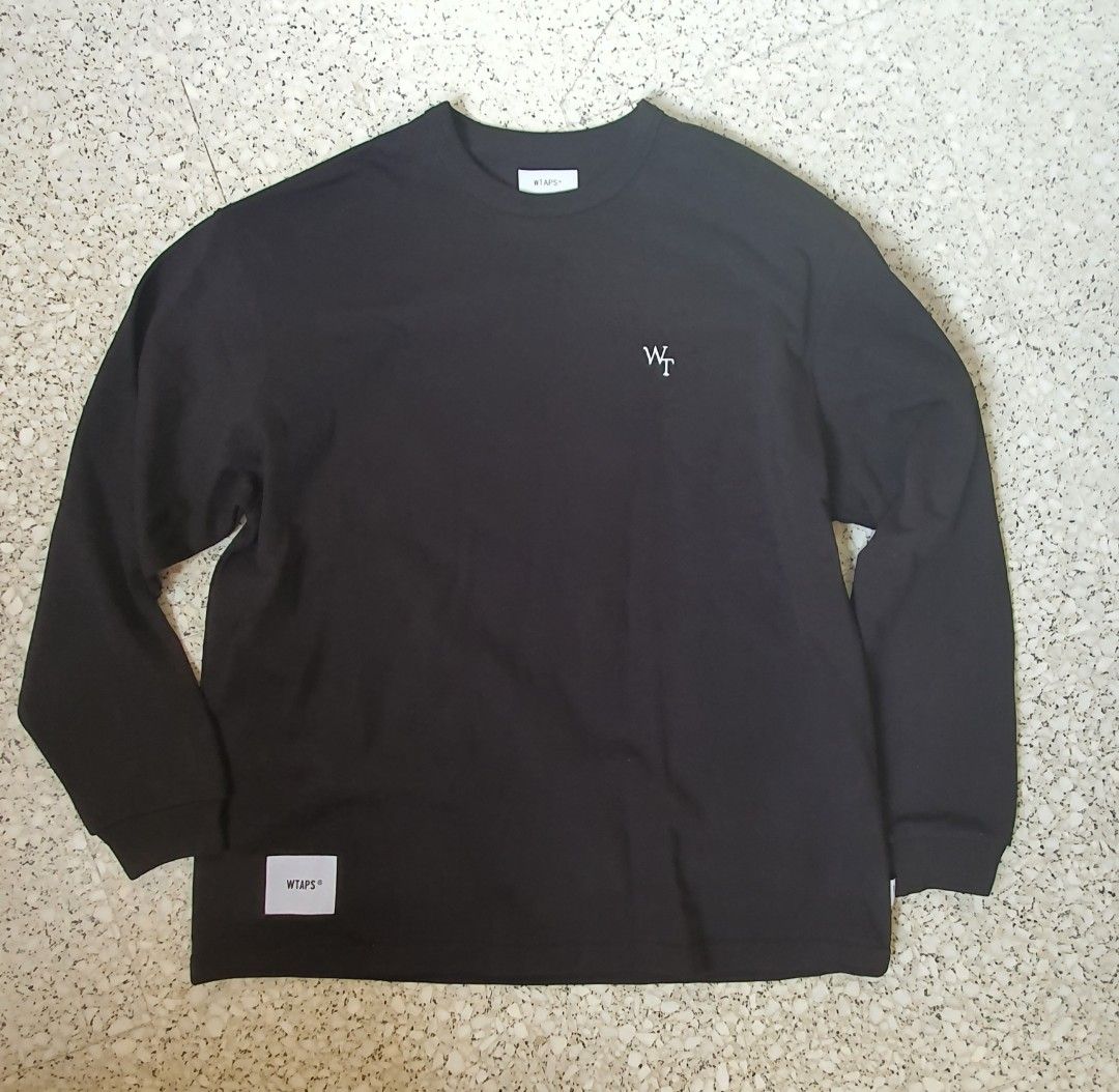 🌈 WTAPS wtuve long sleeve black cotton crew neck tee t-shirt UNISEX SIZE  02 medium