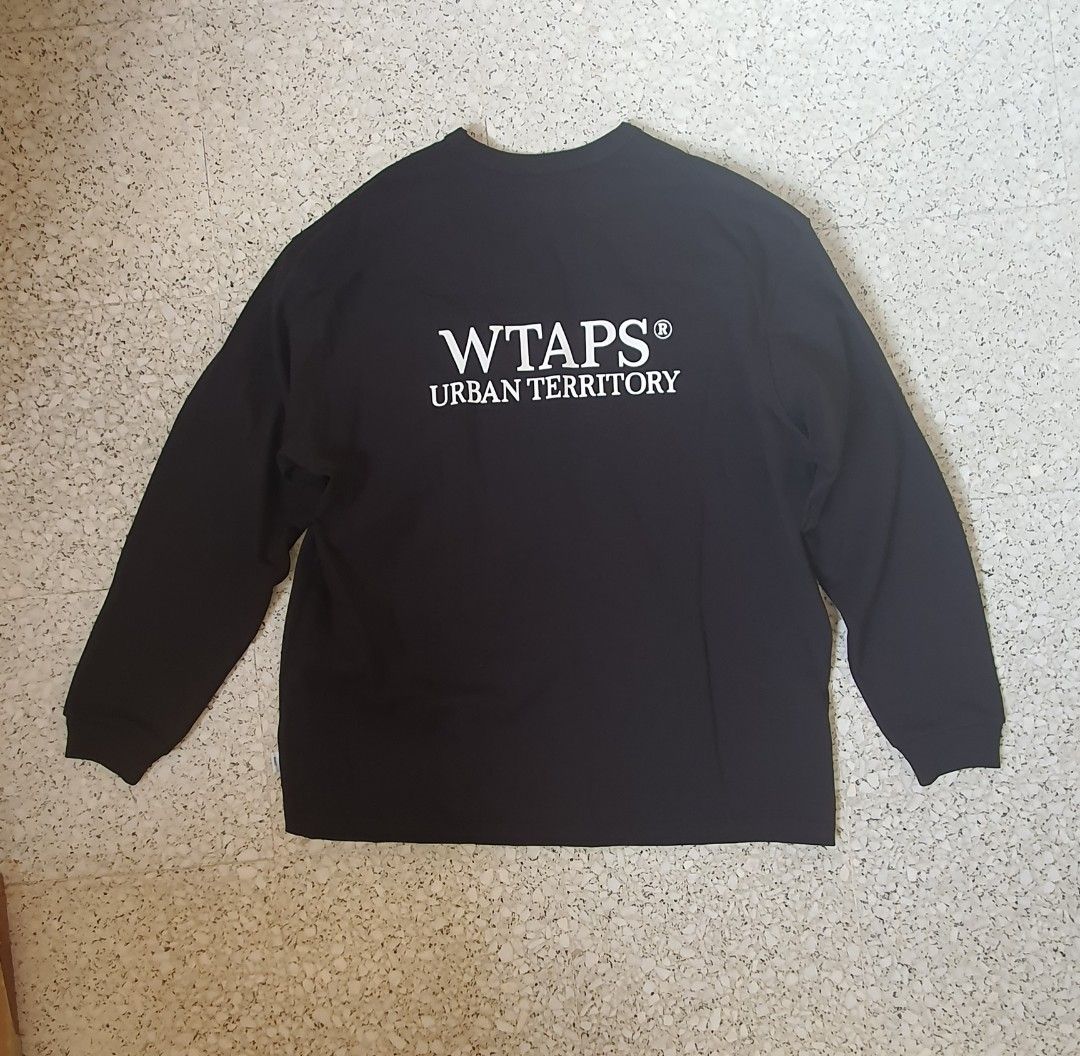 🌈 WTAPS wtuve long sleeve black cotton crew neck tee t-shirt UNISEX SIZE  02 medium