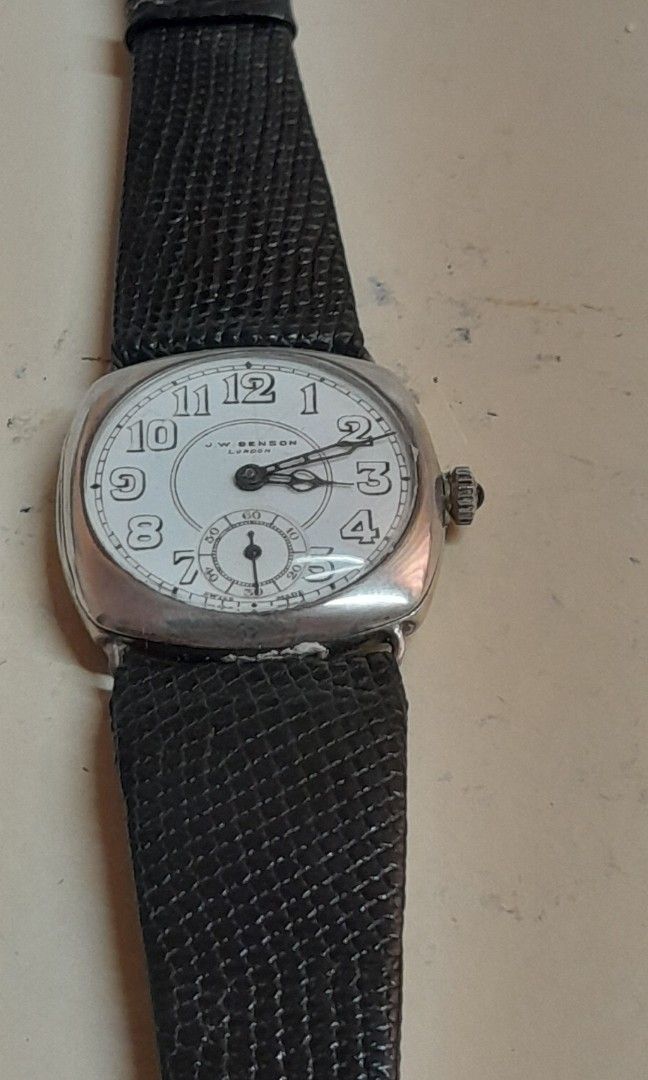A J W BENSON silver watch