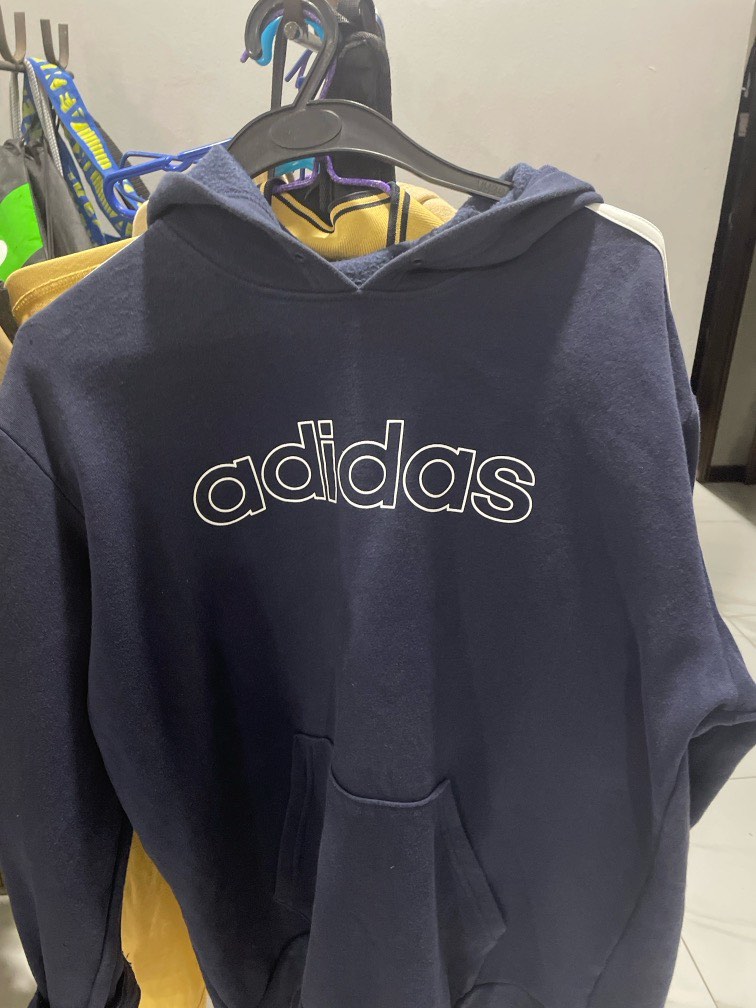 Adidas hoodie with adidas logo on sleeves clearance