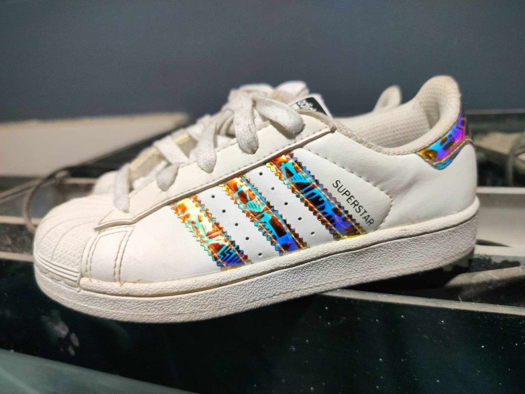 Adidas superstar gold deals iridescent  preschool shoes