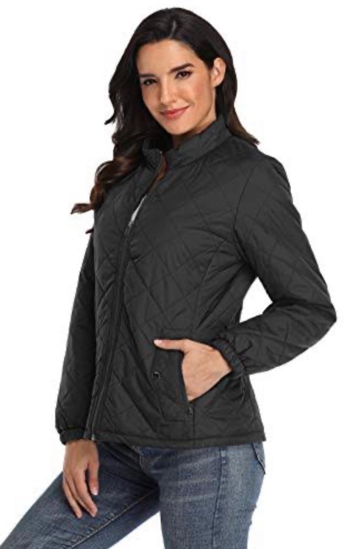 Authentic Eddie Bauer Black Winter Mod Quilt Jacket Women s