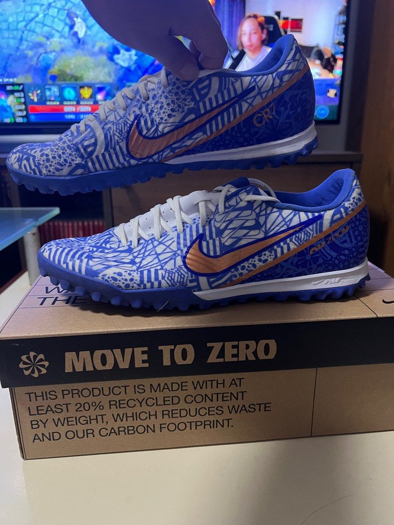 Authentic Nike US9.5 Zoom Vapor 15 Academy CR7 TF Football Boots