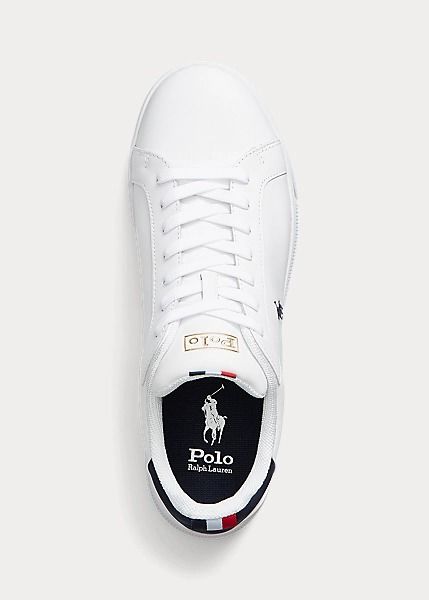 Authentic Polo Ralph Lauren Heritage Court Sneakers White Navy