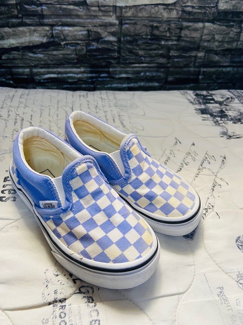 Authentic Vans Purple checkered Women s Fashion Footwear